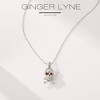 Skull Necklace for Women by Ginger Lyne Glowing Amber Eyes Sterling Silver Pendant and 16-18" Chain - 4 of 4