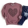Simply Sage Market Women's Graphic Sweatshirt Valentine Leopard Heart - 3 of 4