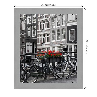 Brushed Nickel 20x24 Contemporary Wall Picture Frame