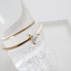 Triangle Solitaire Ring in Gold, Rose Gold, Silver - Honeycat - 3 of 4