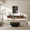 POVISON 78.74'' Modern Floating TV Stand, Walnut Color, MDF, With Cabinets, Media Console, Entertainment Center - 3 of 4