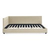 YONWAY Queen Size Upholstered Corner Daybed With L Shaped Headboard With Comfortable Backrest Velvet Day Bed Floor Bed Frame For Living Room - 4 of 4