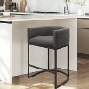 Vatros Upholstered Counter Stool with Metal Frame - 2 of 4