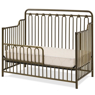 L.A. Baby Baldwin 4 in 1 Convertible Full Sized Metal Crib - Golden Nuggets
