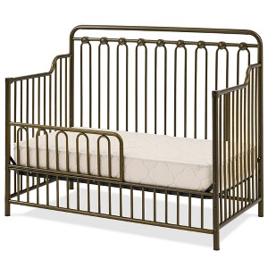 L.A. Baby Baldwin 4 in 1 Convertible Full Sized Metal Crib - Golden Nuggets - 1 of 4