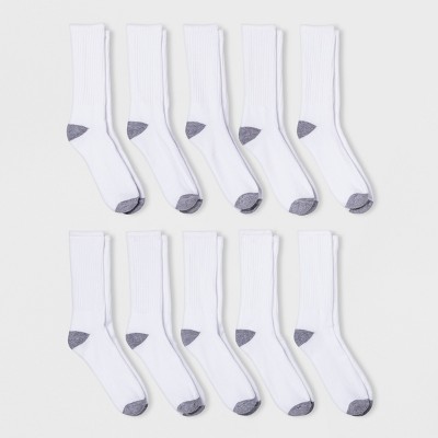 Men's Odor Resistant Crew Socks 10pk - Goodfellow & Co™ 6-12