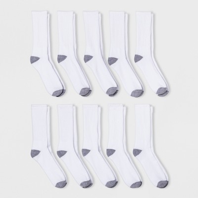 Men's Quarter Socks 10pk - Goodfellow & Co™ Black 6-12