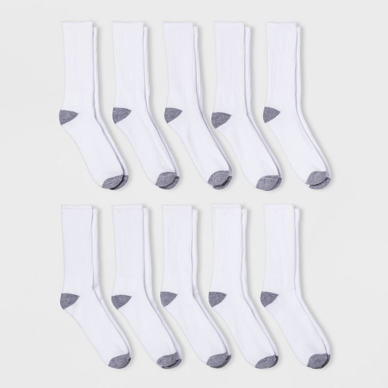 Men's Odor Resistant Crew Socks 10pk - Goodfellow & Co™ 6-12, 1 of 2