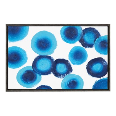 23" x 33" Sylvie Aceyn Framed Wall Canvas by Mentoring Positives Gray - Kate & Laurel All Things Decor