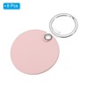 Unique Bargains PU Leather Keychain Blanks with Key Rings for DIY Laser Engraving 8 Pcs - 3 of 4