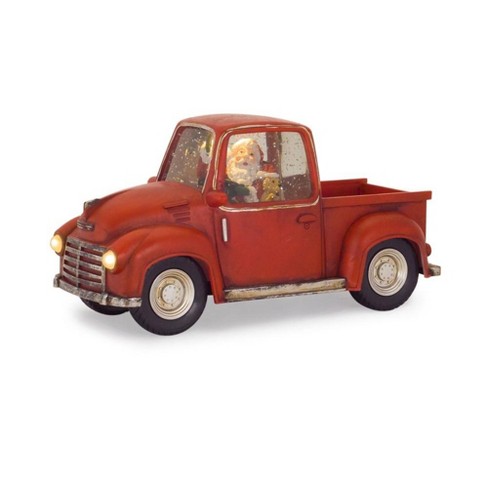 Melrose Led Truck Santa Snow Globe 11.25