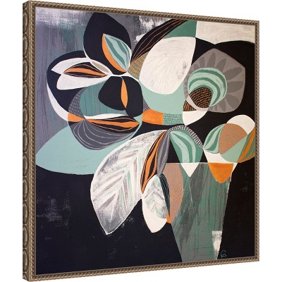 Abstract Floral Beaded Framed Canvas Wall Art, 22 x 22