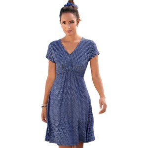 Women's Short Sleeve Print Dress - LASCANA - 1 of 4