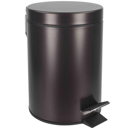 DX Trash Can Without Lid Plastic Waste Paper Bin Stainless Steel Ring +  Waterproof Leather Household Storage Bucket - Small Tartan Gold 6L/10L :  : Home & Kitchen