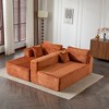 Whisen 2-Piece L-Shaped Sectional Compression Sofa with Soft Corduroy Fabric, No Assembly Required - 2 of 4