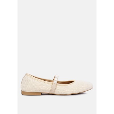 Sassie Pearl Embellished Ballerina Women Flats