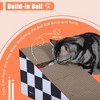 DOMETOUR Cat Scratcher Lounge Bed, Durable Cat Scratching Post Cardboard Prevents Furniture Damage - 2 of 4