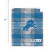 NFL Detroit Lions Plaid Steel Royal Plush Faux Shearling Blanket - 2 of 3
