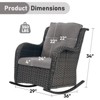 Gymojoy Outdoor Rocking Chair Rattan Rocker Chairs with Cushion - 2 of 4