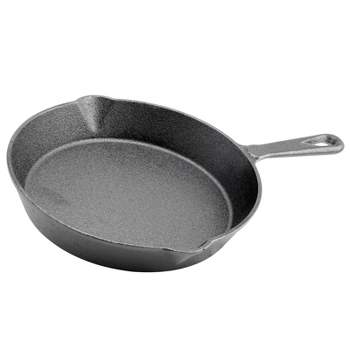 Frying Pans-Set of 3 Cast Iron Pre-Seasoned Nonstick Skillets in 10”, 8”,  6” by Home-Complete 