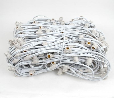 Commercial Grade White Outdoor LED Globe String Lights, 330 Feet