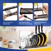 LunaLulinlk Pot Lid Organizer with 10 Adjustable Compartments, Expandable Metal Pots and Pans Organizer for Kitchen,Brown - 2 of 4