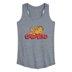 Women's - Garfield - Laying Graphic Racerback Tank - 1 of 4