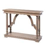 Wood Trestle Console Table with Arch Design Brown - StyleCraft