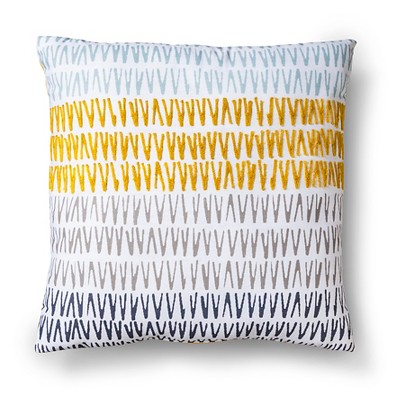 Embroidered Triangle Throw Pillow Citron (Square) - Room Essentials&#153;