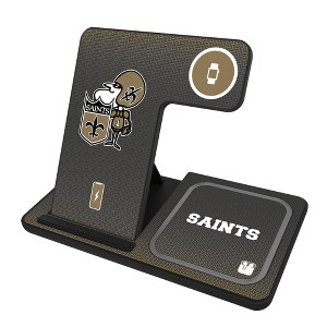 Keyscaper New Orleans Saints Historic Collection Linen 15-Watt 3 in 1 Charging Station - 1 of 4