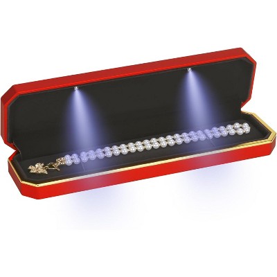 Jewelry Ring Holder Box with Keychain, Small Stud Necklace Storage Case