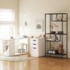 Yukimo 4-Tier Industrial Metal Bookshelf, 71" Freestanding Geometric Display Bookcase with Open Shelves, Steel Storage Rack for Living Room & Office - 3 of 4