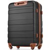 LOVMOR Luggage Sets 4 Piece, Expandable ABS Durable Suitcase with Travel Bag, Carry On Luggage Suitcase Set with 360° Spinner Wheels - 2 of 4