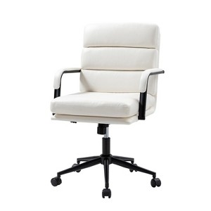 Gregor 360-degree swivel Task Leather Chair  with Tilt Lock and Center Tilt for office | Hulala Home - 1 of 4