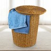 SUGIFT Rattan Laundry Hamper with Liner, Honey-Brown - 3 of 4