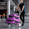 Karl Home Luggage Set of 3, ABS PC Hardside Suitcase Sets with TSA Lock 4 Spinner Wheels Purple - 2 of 4