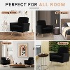 Home Imports Emporium Teddy Fleece Accent Chair for Living Room in Black - 3 of 4