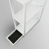 Flora Home 34" Adams 3 Shelf Bookcase with Concealed Sliding Track White: Modern Style, Hardwood Frame, Anti-Tip Design - 3 of 4