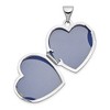 Black Bow Jewelry 14k White Gold 18mm Love You Always Scroll Heart Locket - 4 of 4