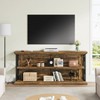 VANOMi 63 Inch 3-Tier Console Table Brown and Black - 3 of 4