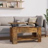 vidaXL Coffee Table Smoked Oak 39.8"x19.3"x20.5" Engineered Wood - 2 of 4