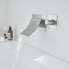 Single Handle Wall Mount Bath Spout Waterfall Tub Black Faucet Bathtub Filler in Matte Black - 2 of 4