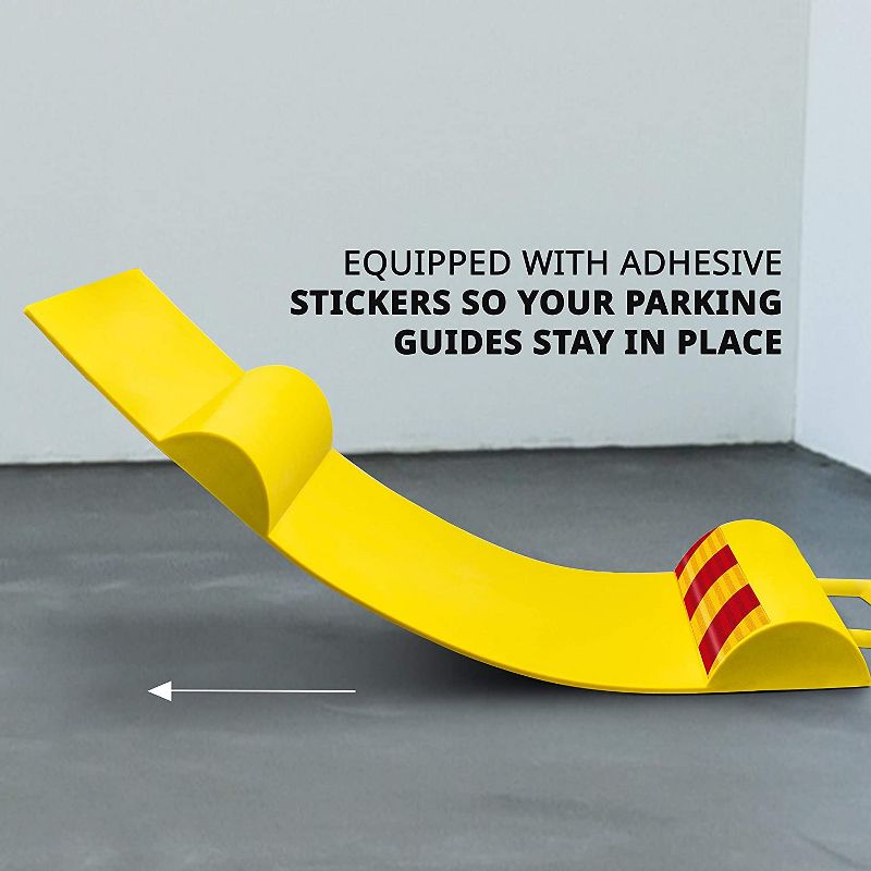 RaxGo Car Parking Mat, Garage Wheel Stopper Parking Aid, Yellow 2 Pack, 2 of 7