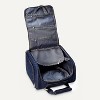 Paaaawaters Underseat Carry On Luggage with Wheels - 14" Rolling Travel Bag, Navy Quilted - 4 of 4