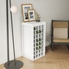 Vynxaria Bar Serving Carts, White Modular 32-Bottle Wine Bar Cabinet Buffet - 3 of 4