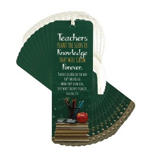 Dicksons Teachers Plant Seeds Knowledge Grow 6 inch Paper Tussled Bookmark Pack of 12 - 1 of 4