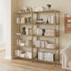 SEVOBAL Utility Storage Shelves Five Tier Display Rack with Adjustable Leveling Feet for Home and Commercial, Gold, 29.92"*14.17"*7.08" - 4 of 4