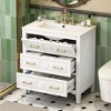 PAGED 30" Bathroom Vanity with Ceramic Sink,Bathroom Sink Cabinet with 3 Drawers for Bathroom - 2 of 4