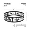 Costway 36'' Metal Fire Pit Ring Deer w/Extra Poker Bonfire Liner for Campfire - 3 of 4