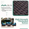 UPHA 5-Piece Rattan Patio Sofa Conversation Set with Cushions - 4 of 4